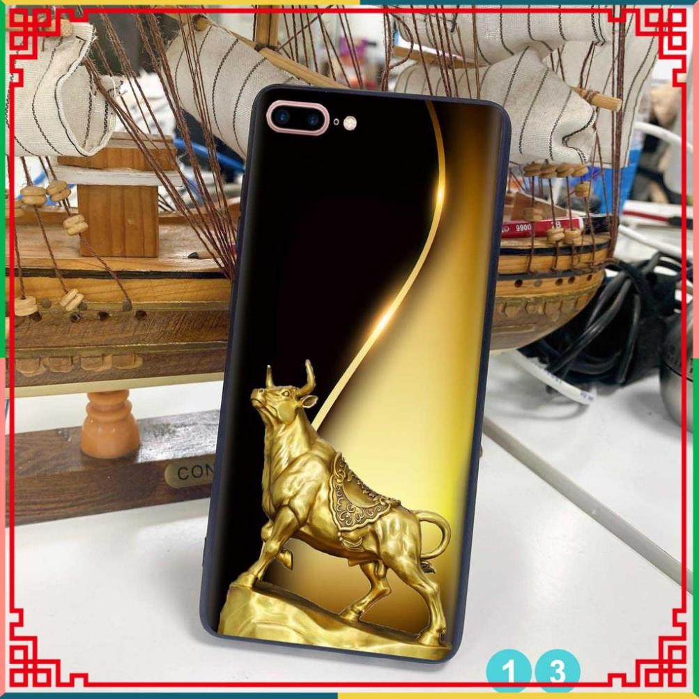 Ốp lưng in kính iPhone 7 plus - iPhone 8 plus - iPhone 6 Plus - iPhone 6s Plus hình Rồng Phượng sắc nét