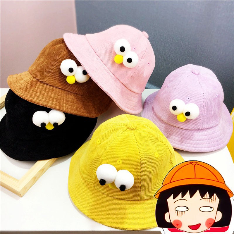 Mũ Nón Maruko 3D Hình Chim Bucket Hat Ulzzang Kaki Nhung Siêu Cute Cho Mẹ Và Bé - Banana Store