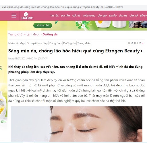 ✅ Viên uống đẹp da tăng cường sinh lý nữ Etrogen Beauty+ viên uống trắng da glutathione ever collagen