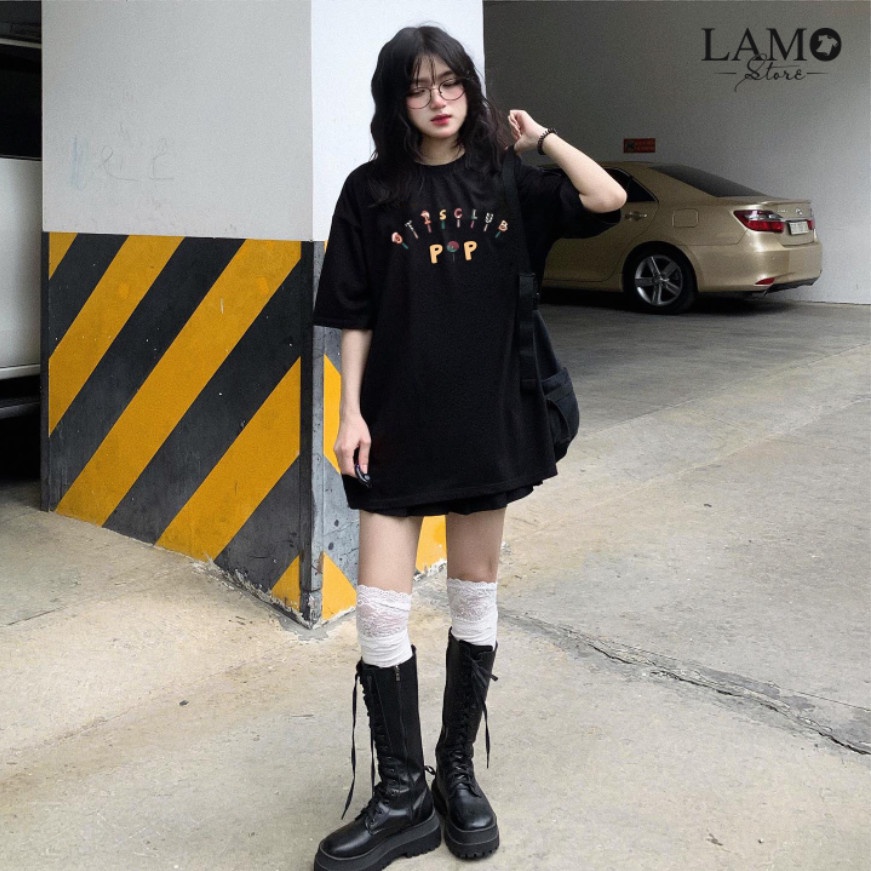 Áo thun unisex phom rộng tay lỡ OTIS CANDY POP -