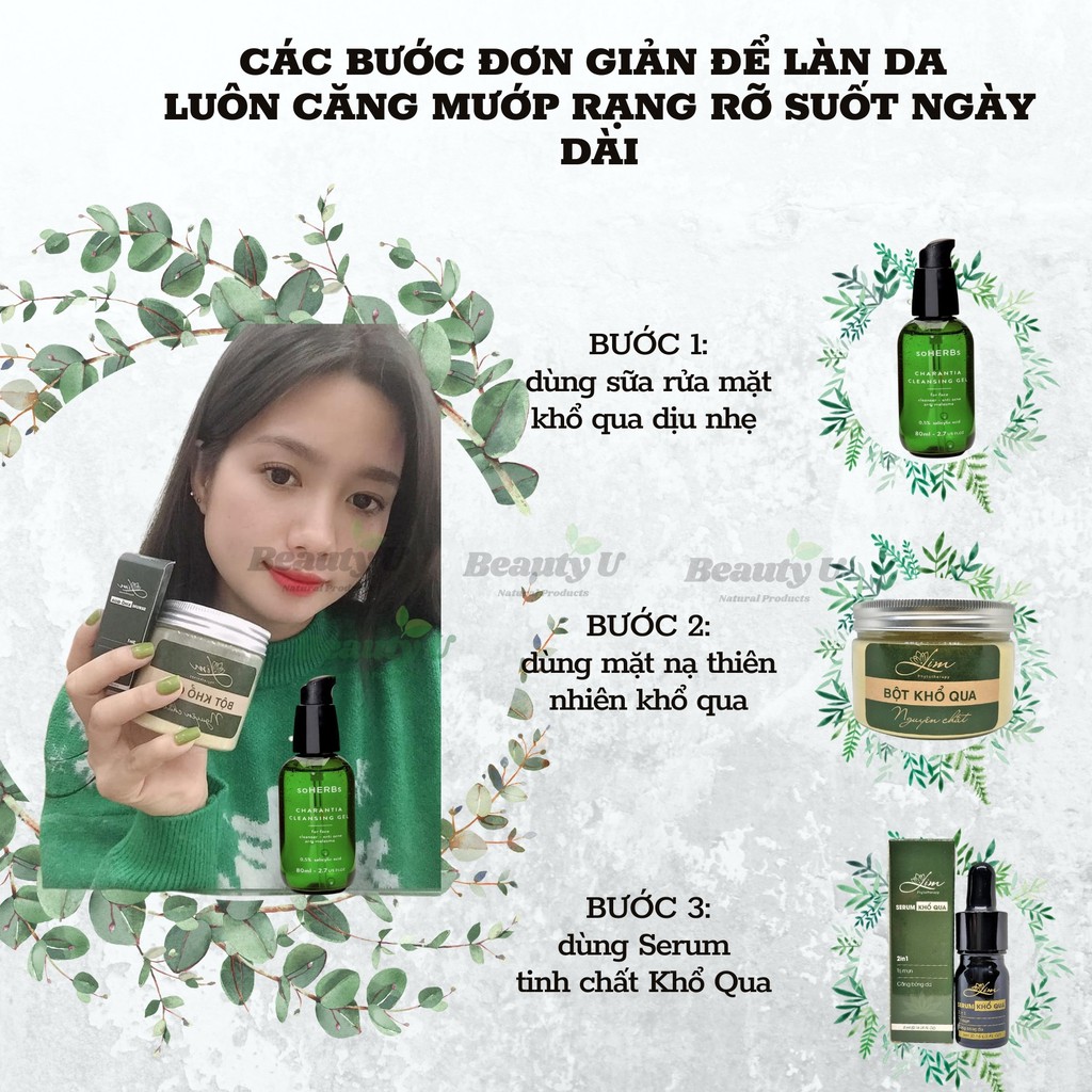 Serum Dưỡng Da Giảm Mụn Tinh Chất Khổ Qua Lim- Handmade - Sạch Mụn Mờ Thâm Se Khít Lỗ Chân Lông , Kiềm Dầu , Mụn Đầu Đen | BigBuy360 - bigbuy360.vn