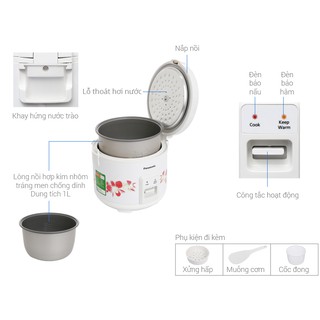 Nồi cơm điện Panasonic 1 lít SR-MVN107HRA (Mới 100 % - Bảo hành 12 tháng chính hãng)