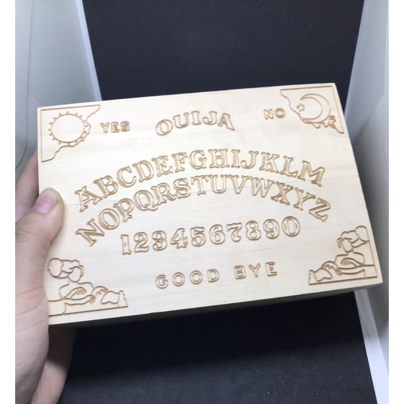 Hộp gỗ nắp khắc Bảng cầu cơ Ouija