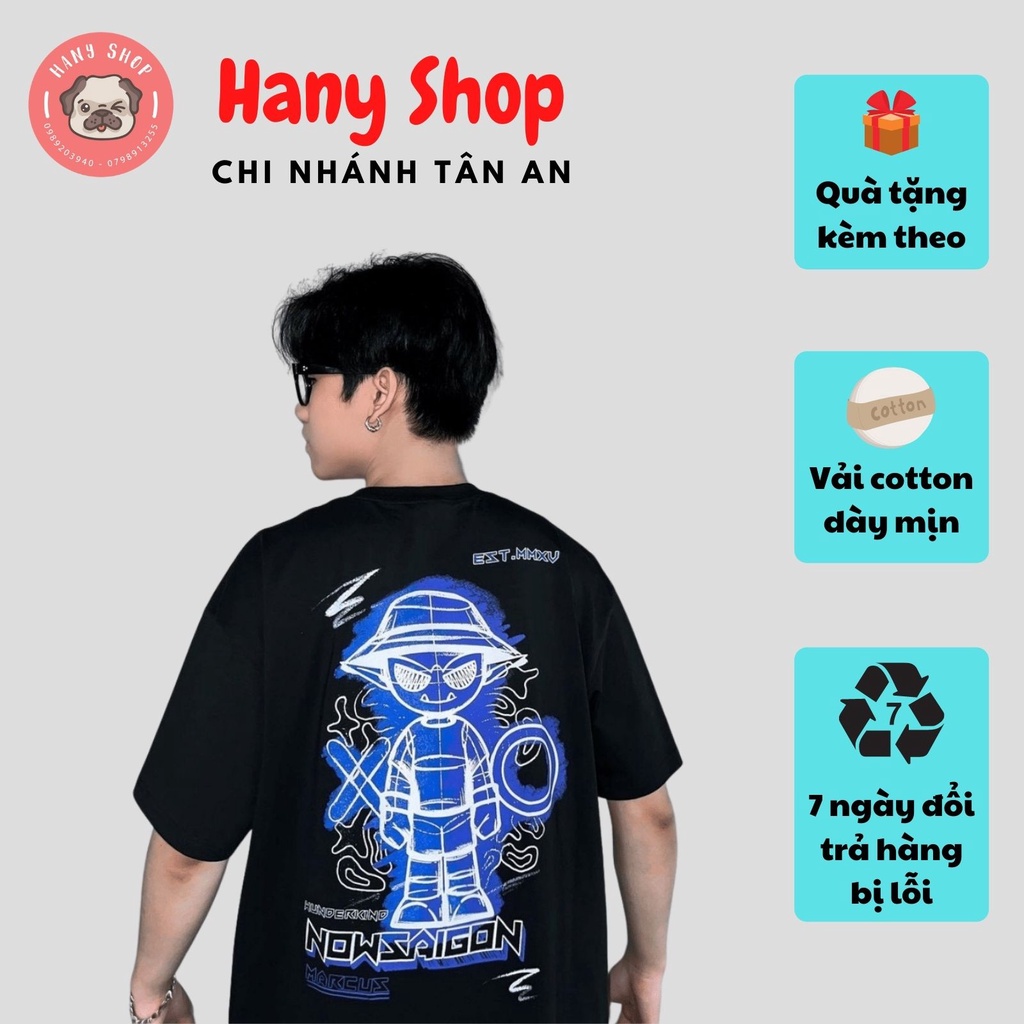 [ FULL TAG ] Áo thun unisex tay lỡ NOW SAIGON MARCUS WUNDERKIND TEE đầy đủ tag cổ tag tay || Hany shop