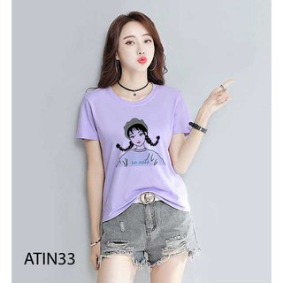 ÁO THUN IN HÌNH CÔ GÁI ATIN33