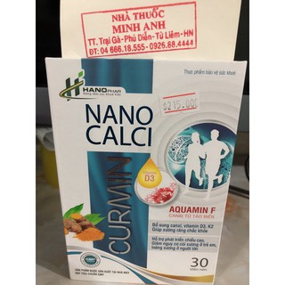 Bổ sung Canxi CURMIN NANO (LỌ 30V)