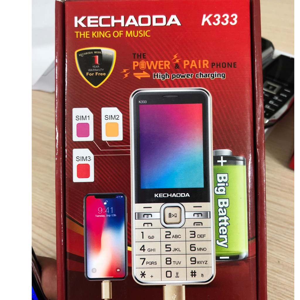 Điện Thoại Kechaoda K333 [ 03 sim 03 sóng Mới 100 % ]