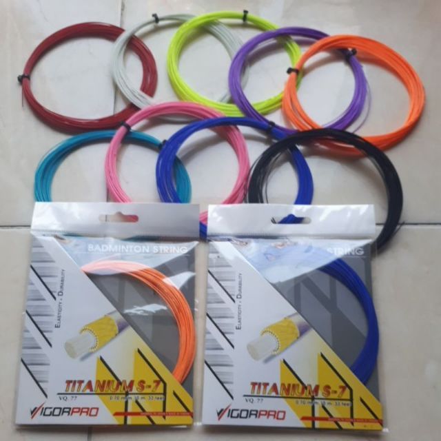 dây đan vợt cầu long  ViGorpro  tínium S 7 xuất xứ từ Đài Loan đang được 12 kg