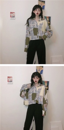 SƠ MI LOANG CHỮ ULZZANG CÁ TÍNH