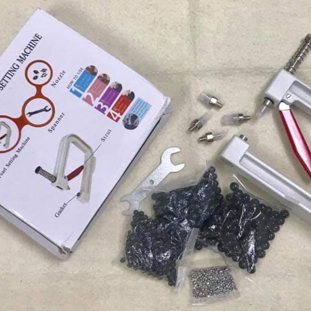 GIÁ VẪN KHÔNG ĐỔI KHI ĐƯỢC THÊM 3 bịt hạt trai 6mm, 8mm, 10mm vào kềm bấm hạt trai