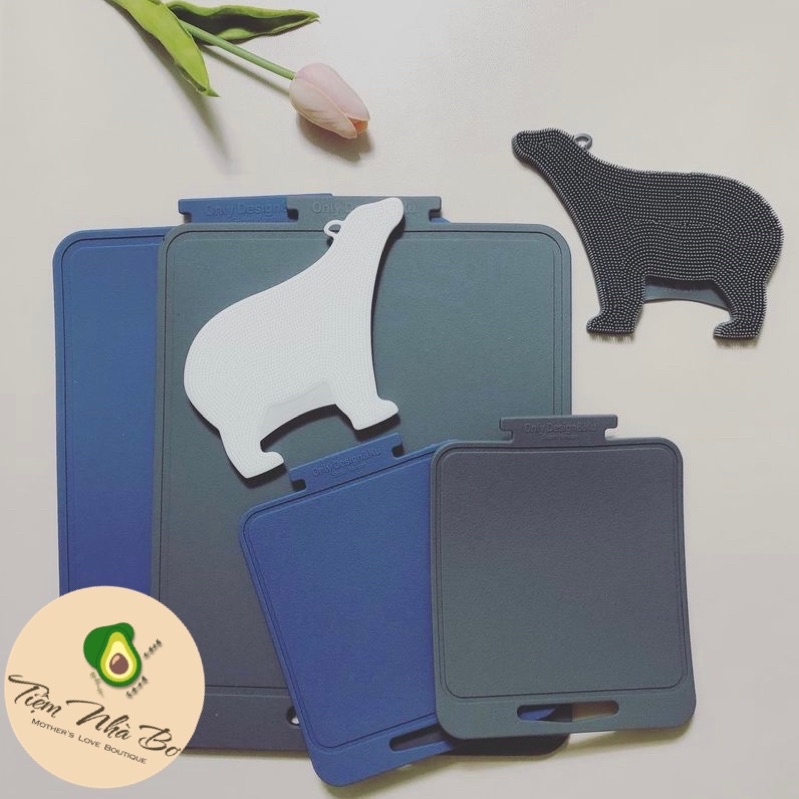 Thớt silicon kháng khuẩn cho bé Designnku Hàn Quốc