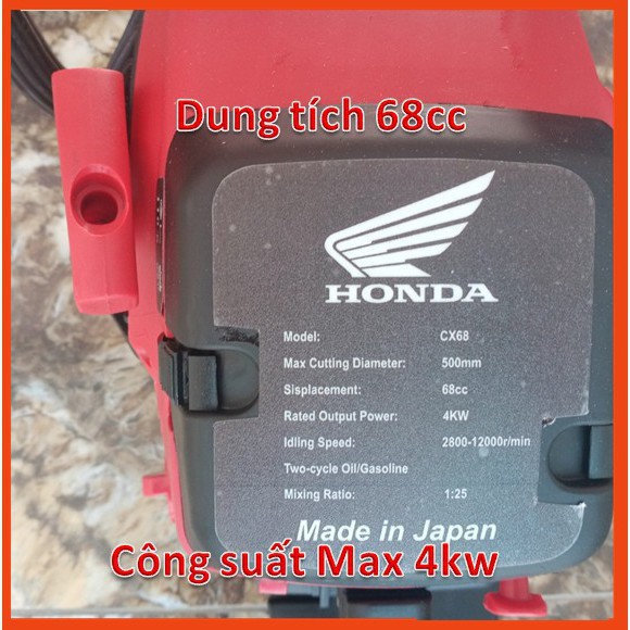 Máy cưa xích chạy xăng CX68 Honda 68cc cưa gỗ ưu việt hơn husqvarna oshima yamaha _ Nhật Việt official000