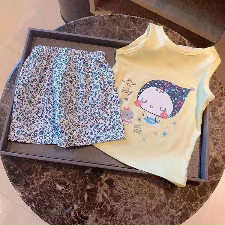 [ Hàng QC ] Bộ Ba Lỗ Cotton Họa Tiết Đáng Yêu Cho Bé Trai Bé Gái KIDS21001