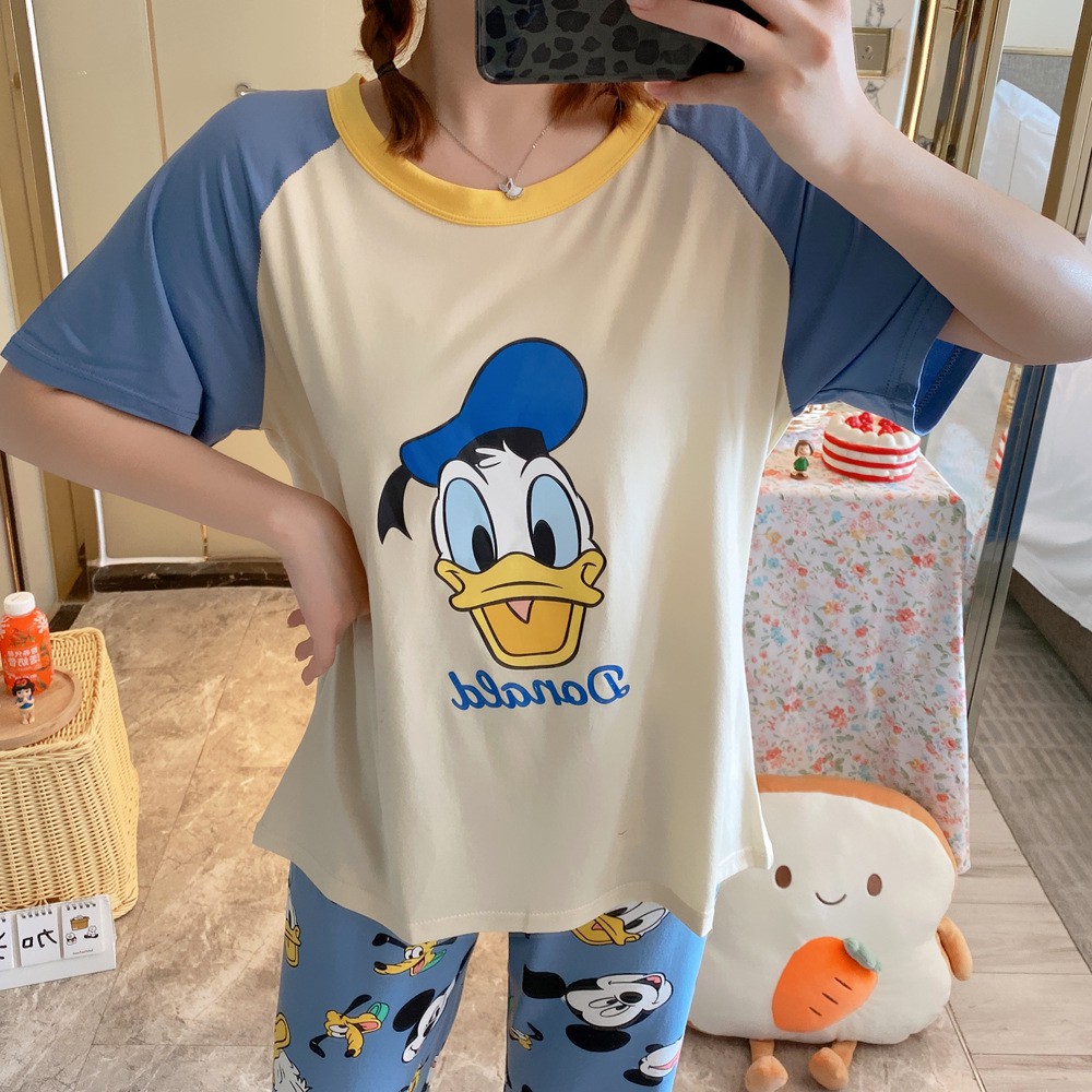 Đồ Bộ Nữ- Bộ Mặc Nhà Chất Liệu Vải Thun Cotton 100% Dáng Suông Cực Ngầu Dễ Thương Guu DN12 | BigBuy360 - bigbuy360.vn