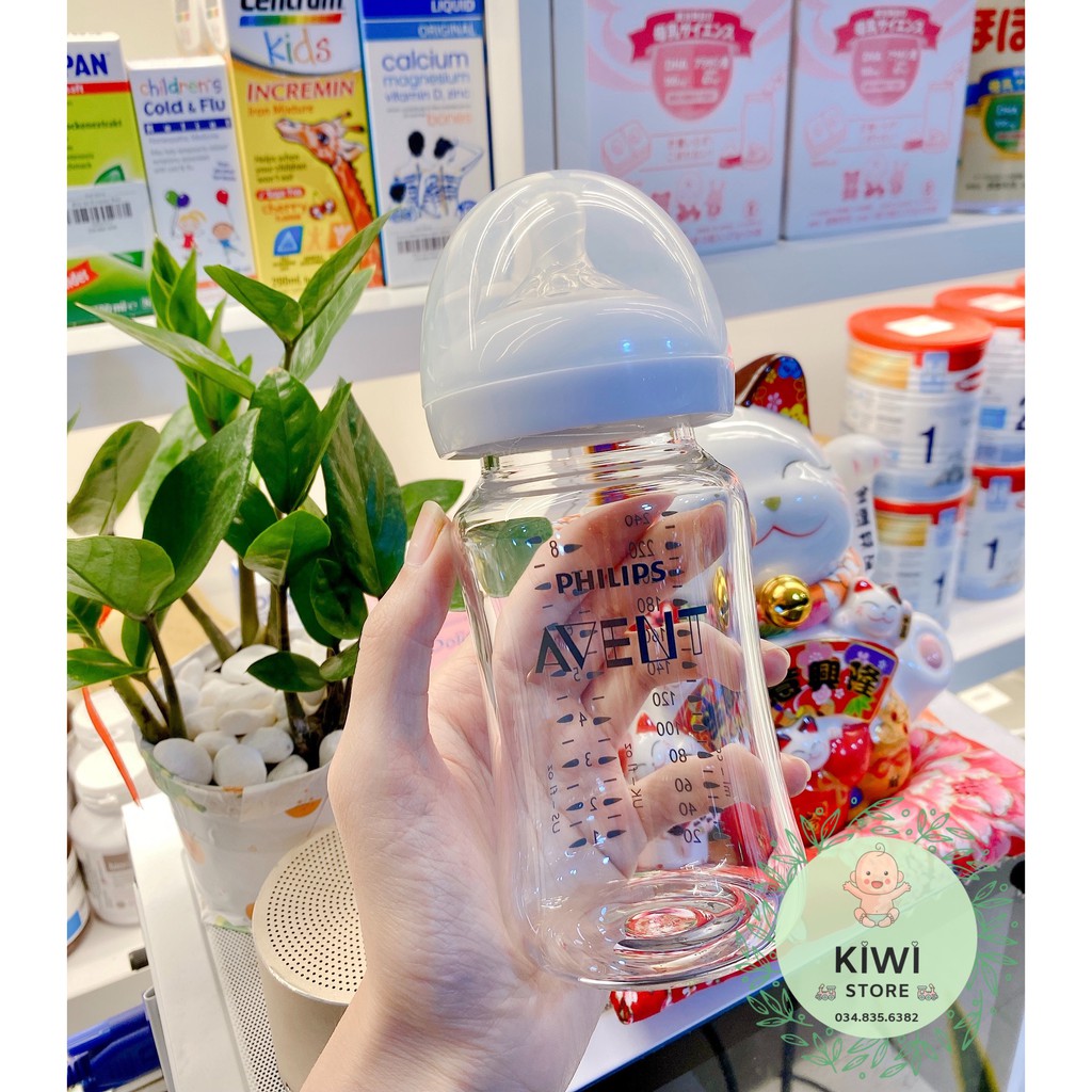 Bình sữa thủy tinh Avent Natural 60ml/125ml/240ml cho bé