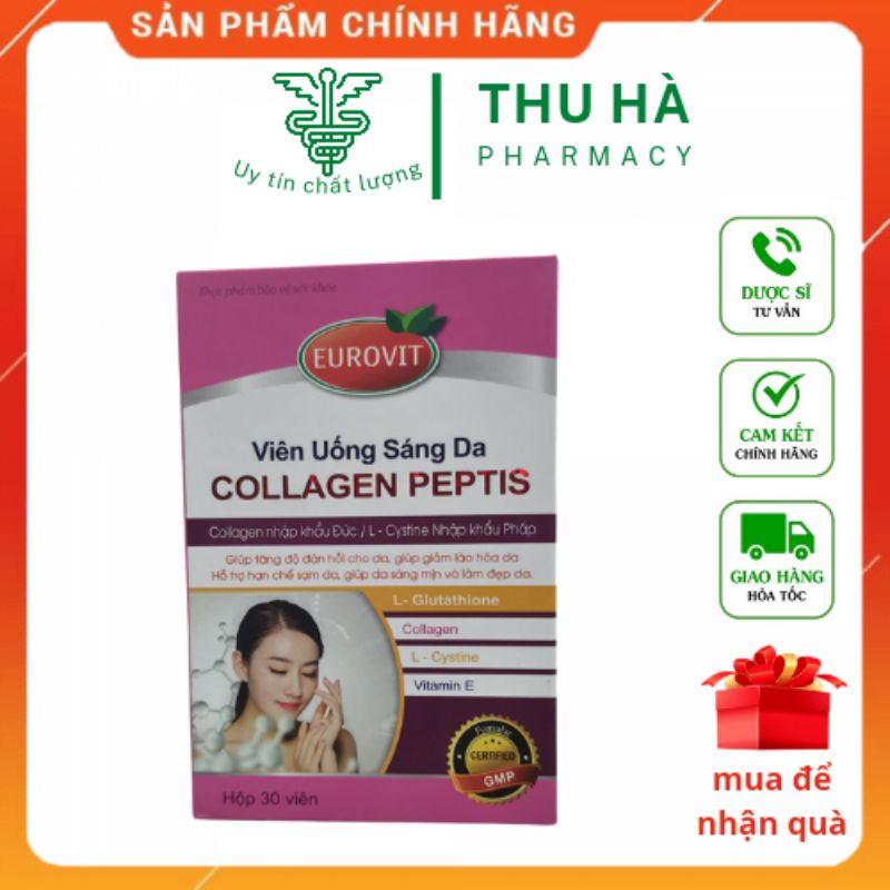 Viên Uống COLLAGEN PEPTIS Bổ Sung Collagen Và Glutathion cùng Các Dưỡng Chất Cho Da 30 Viên