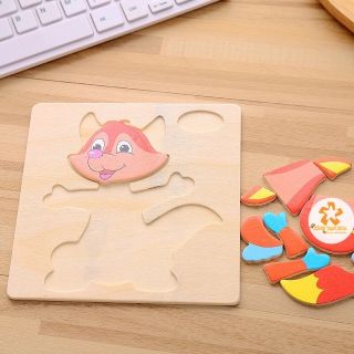 GHÉP HÌNH 3D BẰNG GỖ CHO BÉ