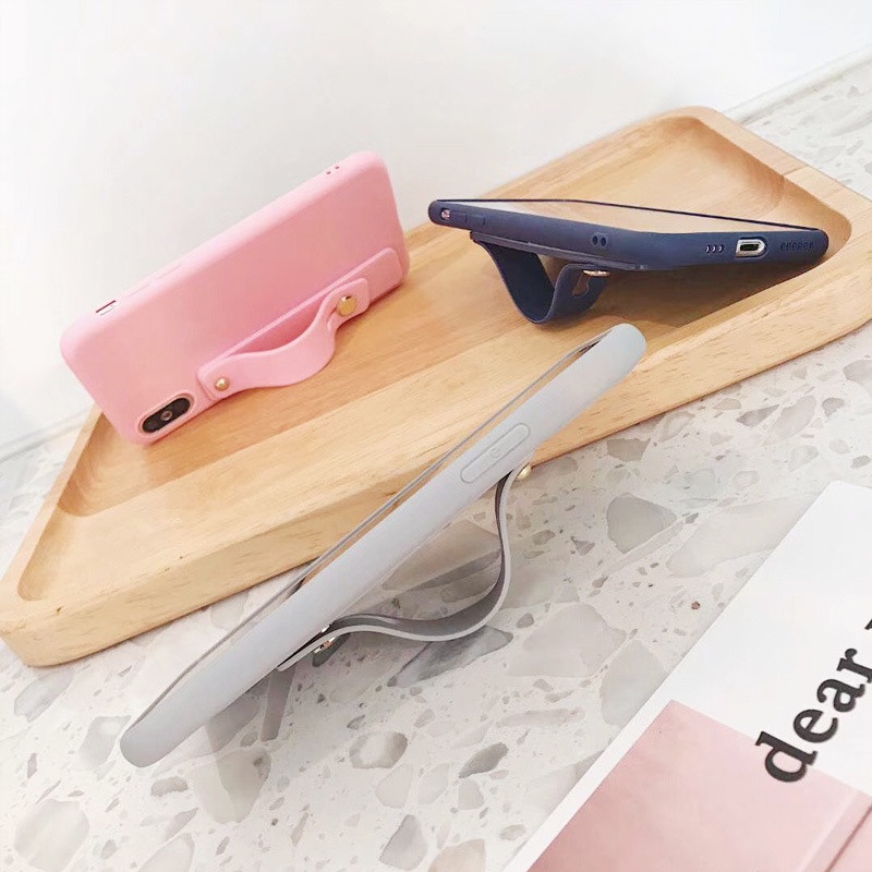 Giá Đỡ Điện Thoại Bằng Silicon Màu Trơn Đơn Giản