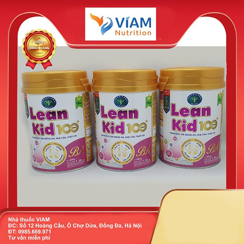 Sữa lean kid 100 BA - 400g (từ 1 - 10 tuổi)