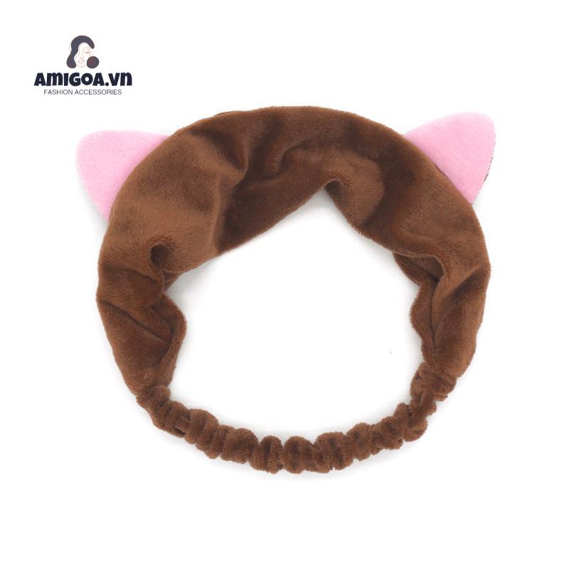 Băng Đô Tai Mèo Dễ Thương Dùng Khi Rửa Mặt/ Trang Điểm