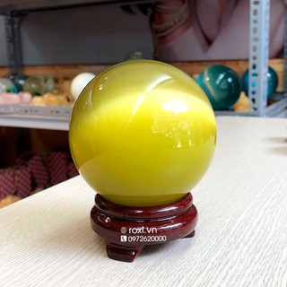 Quả cầu Pha Lê mắt mèo vàng