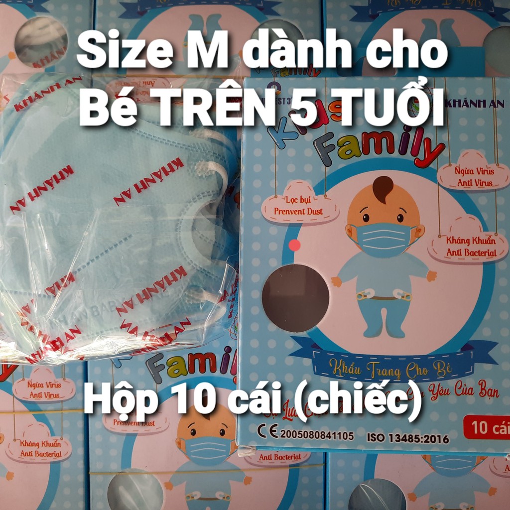 Khẩu trang y tế Khánh An Kids Family dành cho trẻ em từ 1 đến 5 tuổi