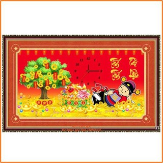 Tranh đính đá tấn tài tấn lộc (đá abc cao cấp. kích thước: 88cm x 50cm
