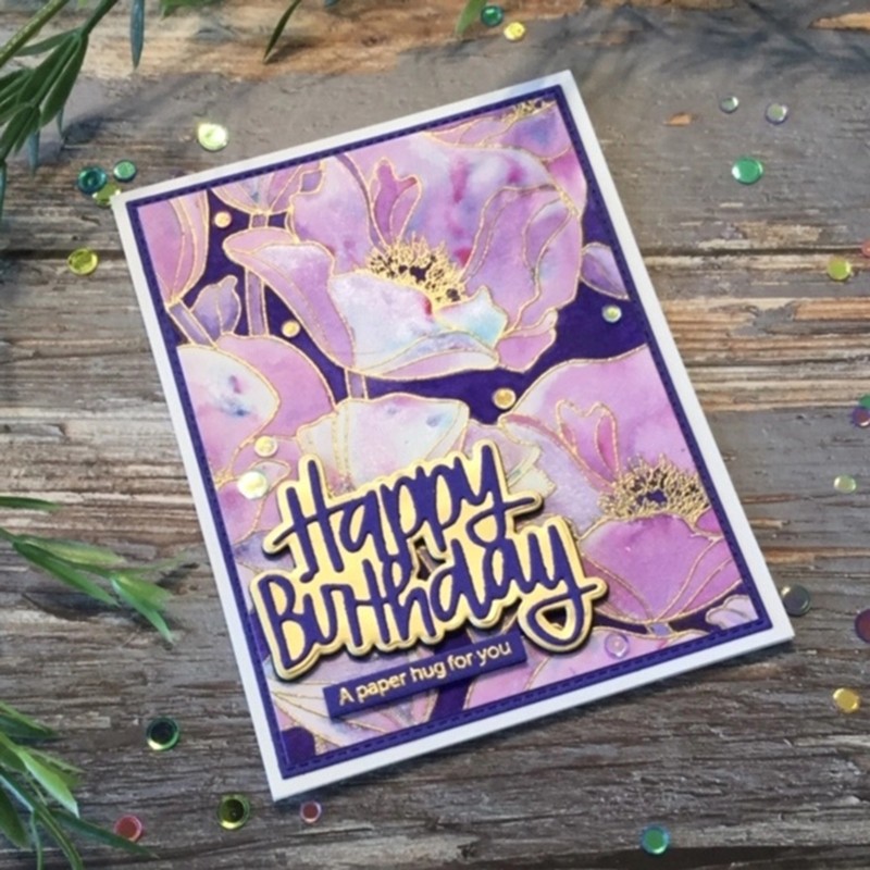 Khuôn cắt giấy kim loại tạo hình chữ Happy Birthday chất lượng cao