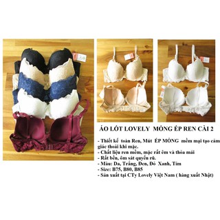 Áo ngực Lovely ren ép mỏng [giá siêu thị 249k/áo]