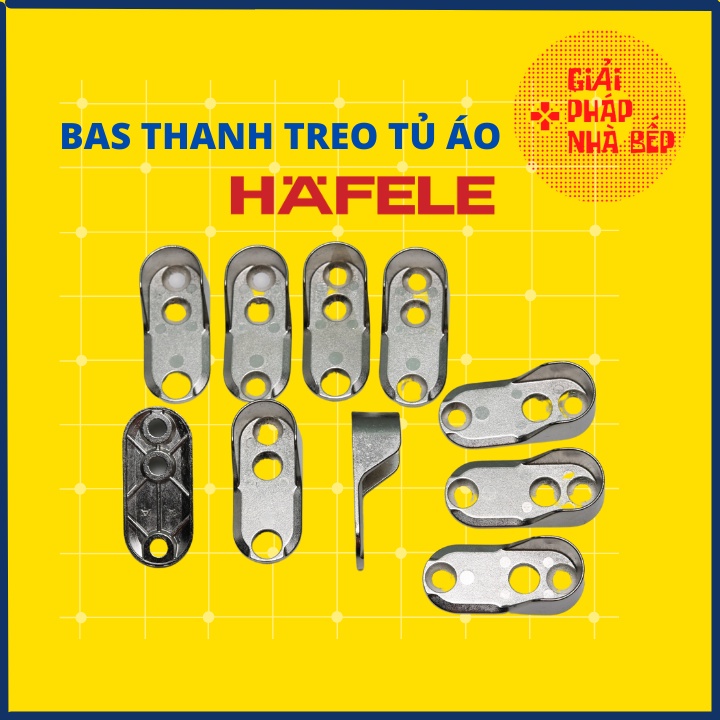 Bas oval HAFELE đỡ thanh nhôm treo quần áo 30 x 15mm 803.33.757 độ chịu lực cao dùng cho nội thất x10 cái