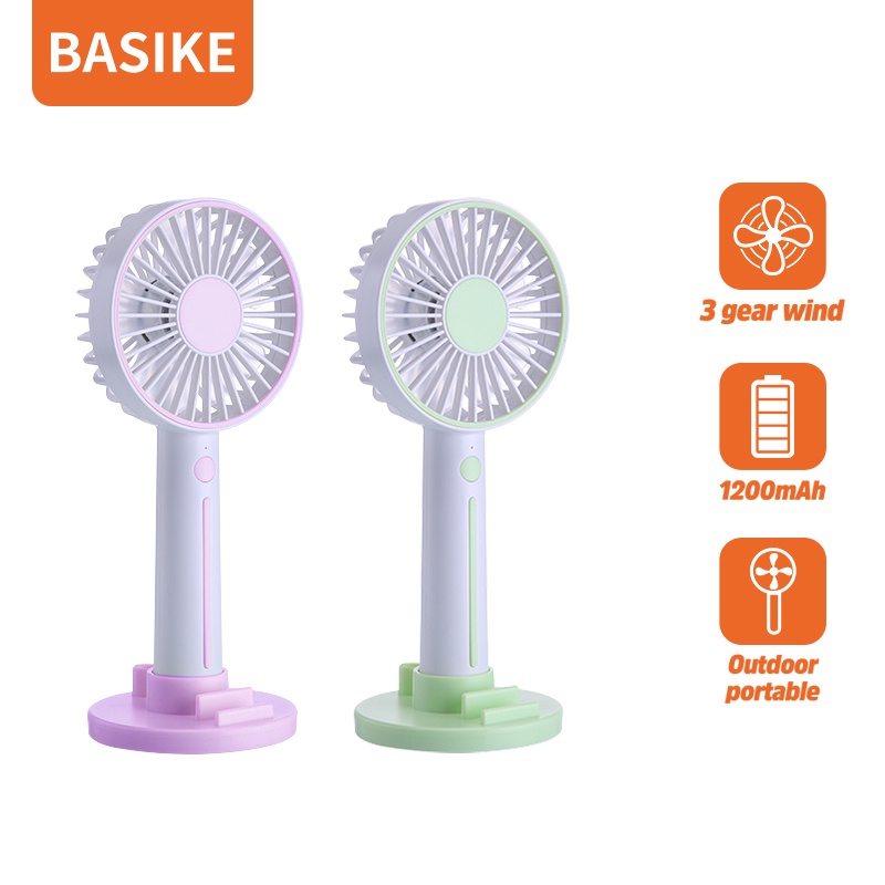 Quạt cầm tay mini tích điện Basike FA29 sạc USB di động tiện lợi - Có bảo hành
