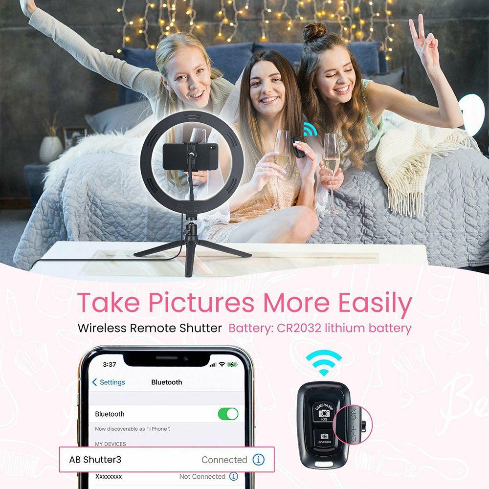 Vòng Đèn LED Trang Điểm 3 Chế Độ Kèm Giá Đỡ Tripod Cho Tik Tok Youtube