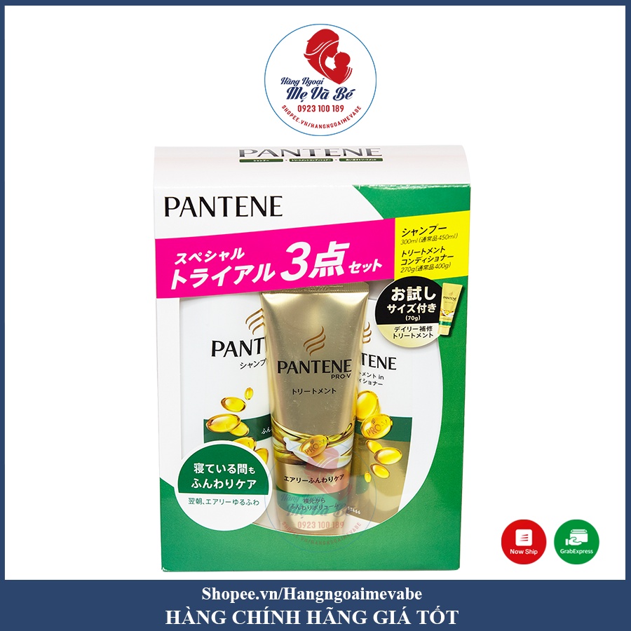 Set 3 bộ dầu gội xả Pantene Nhật Bản