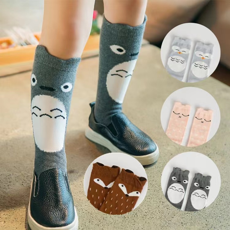 Tất Cotton Dài Ngang Gối Dễ Thương Cho Bé