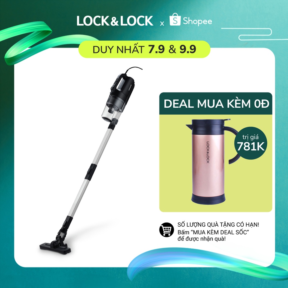 Máy hút bụi Lock&Lock 0.4L, 400W, 220V, 50Hz - Màu đen ENV336BLK (có dây)