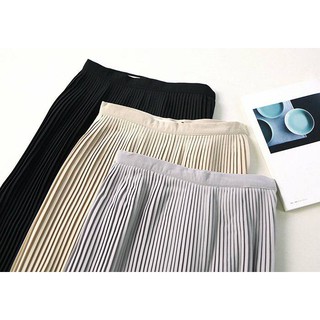 Chân váy xếp ly midi