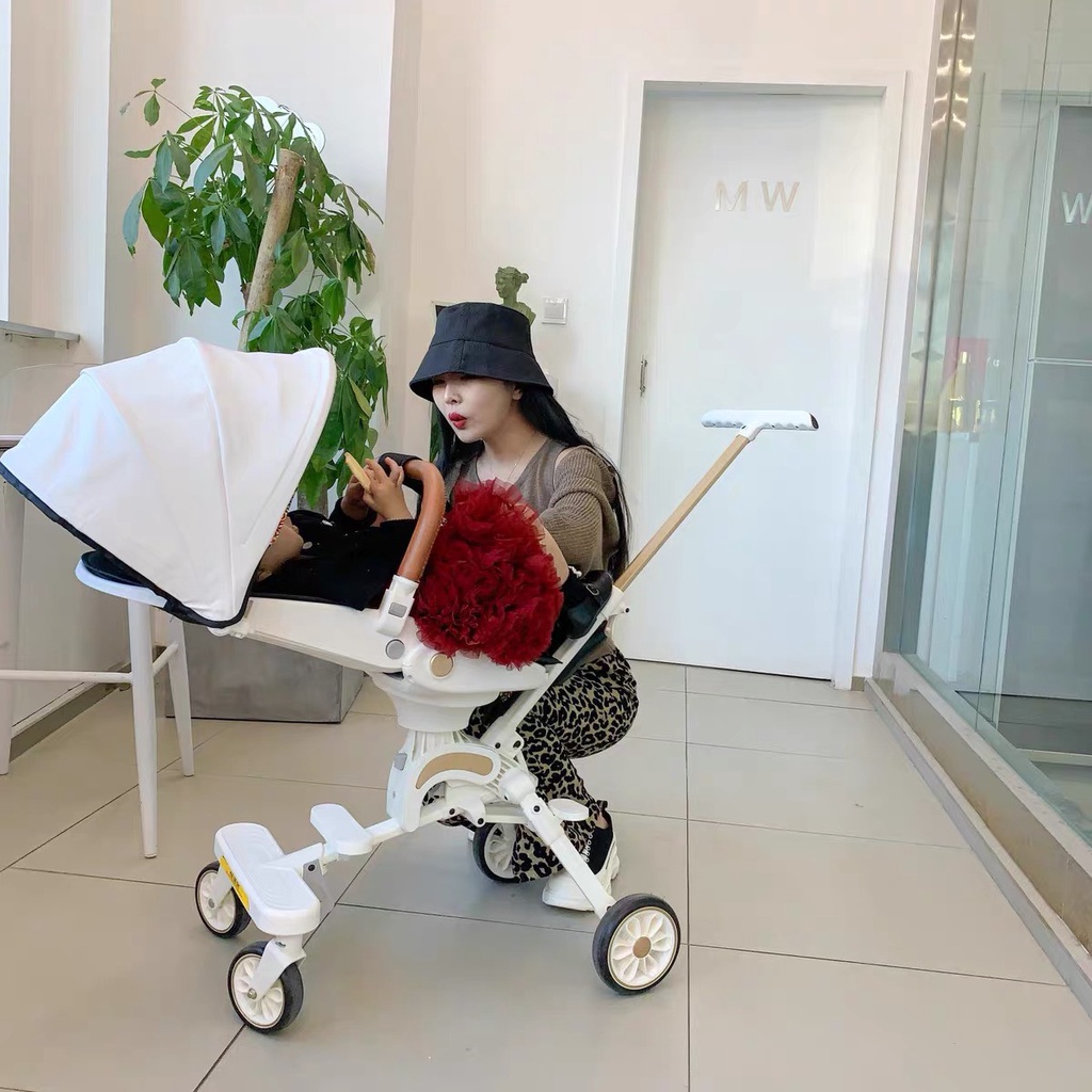 [TẶNG BÀN ĂN] Xe Đẩy 2 Chiều V-Baby IX9 Mẫu Mới 2022