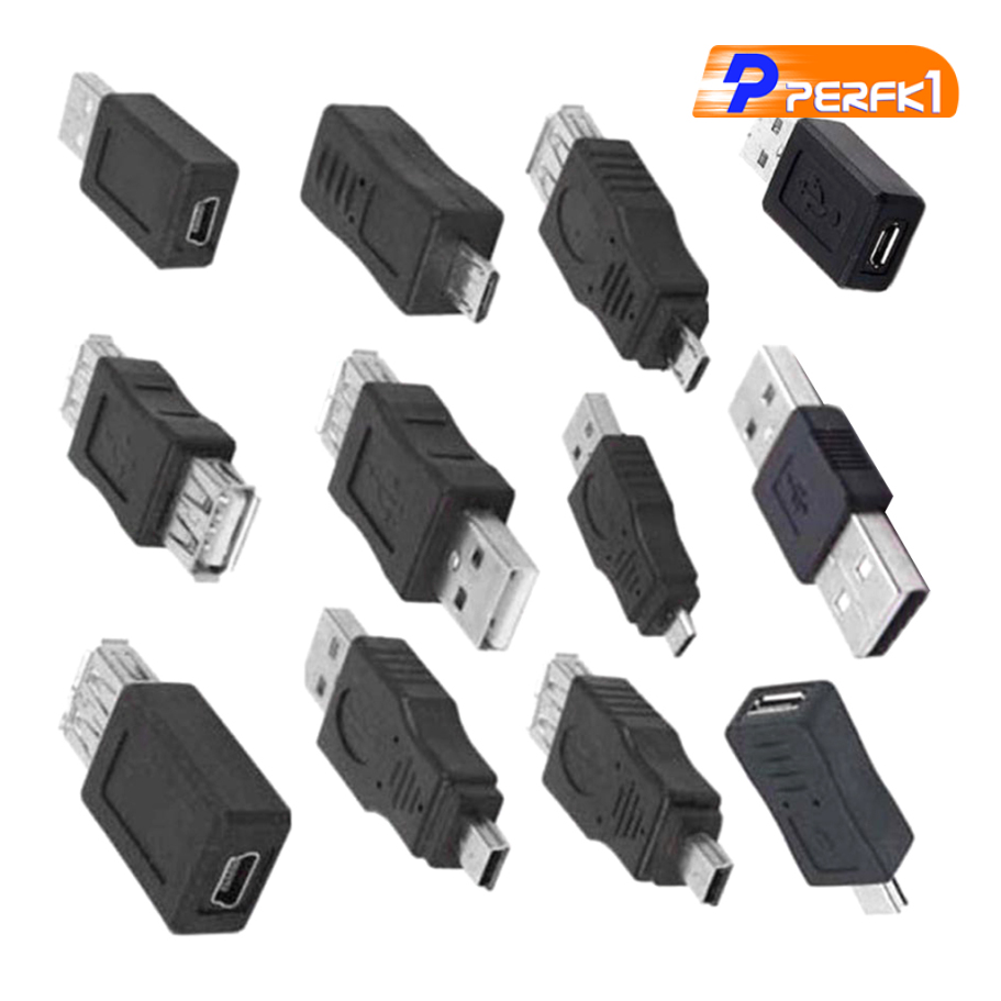 Set 12 Đầu Chuyển Đổi Otg Usb 2.0 A Male Sang Female Micro-B | BigBuy360 - bigbuy360.vn