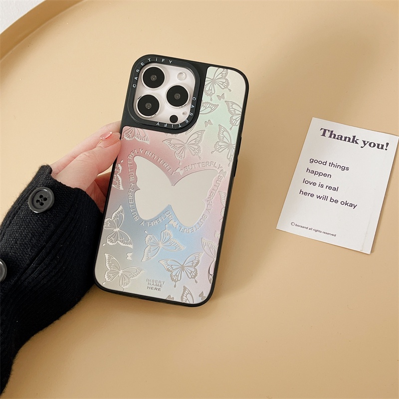Ốp Điện Thoại In Hình Bướm Và Sóng Biển Cho Iphone 14 Pro Max 13 Pro Max 11 Pro Max 12ProMax 6 / 7G 7 / 8 Plus