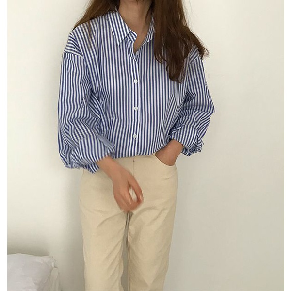 Áo Sơ Mi Kẻ Sọc Thời Trang Hàn Quốc Cao Cấp
