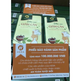 Giảm cân Hera Plus hộp 30 viên - kèm phiếu bảo hành
