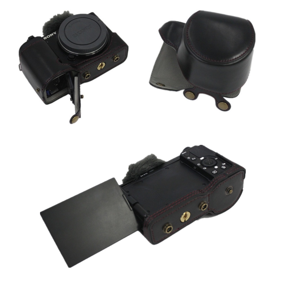 Bộ Đế Bọc Bằng Da Pu + Màng Lọc Ống Kính Máy Ảnh Sony ZV-E10 ZVE10 PZ 16-50mm f/3.5-5.6 Os Lens SELP1650