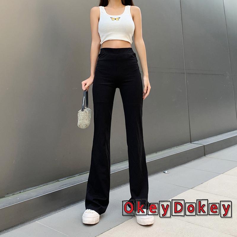 Quần Dài Ống Loe Màu Sắc Thời Trang Cho Nữ