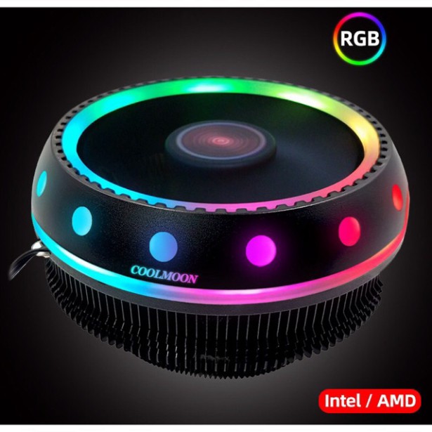 Quạt Tản nhiệt CPU Coolmon LED RGB Tự động đổi màu