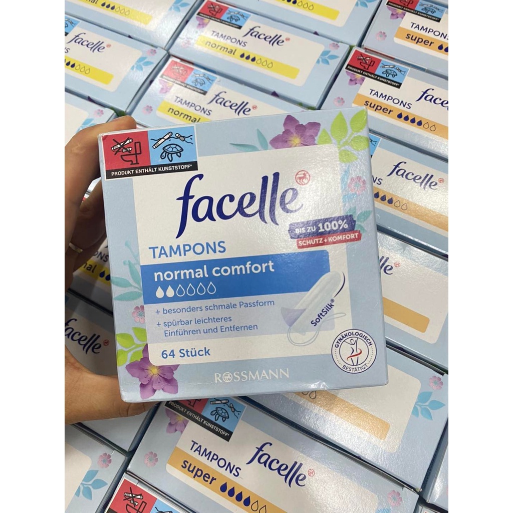 Băng vệ sinh dạng ống - Tampons Facelle/OB, đủ size, hàng nội địa Đức