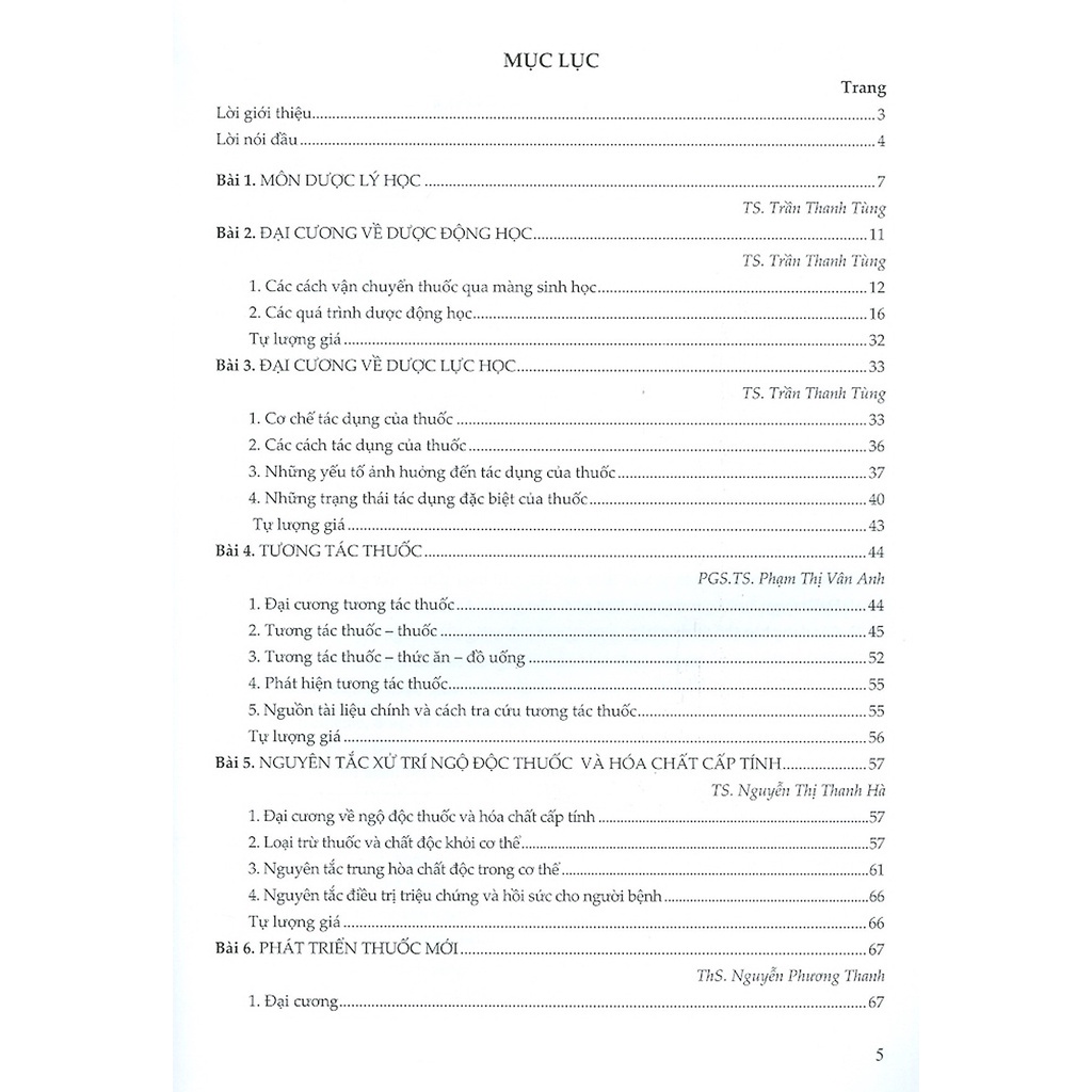 Sách - Giáo Trình Dược Lý Học Đại Cương