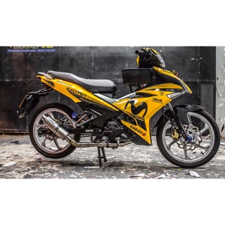 Tem trùm Exciter 150 movistar vàng đen, độ team trùm decal xe máy ex dán đời 2011-2014