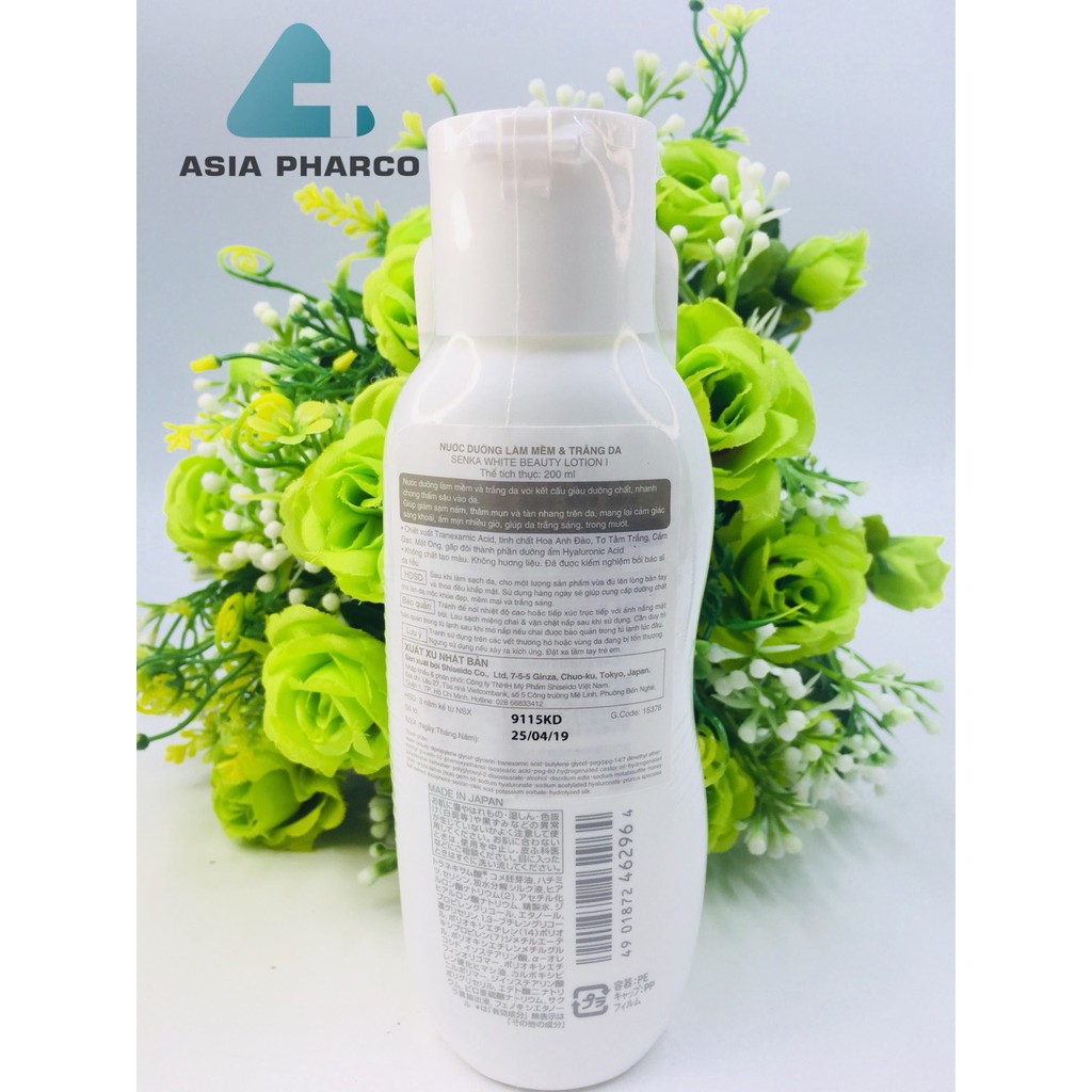 Nước dưỡng làm mềm và trắng da Senka White Beauty Lotion I 200ml