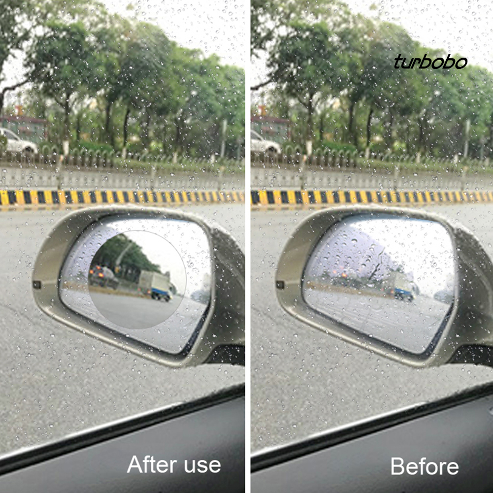Bộ 2 Miếng Phim Dán Bảo Vệ Kính Chiếu Hậu Xe Hơi Chống Sương Mù / Nước Mưa Tiện Dụng