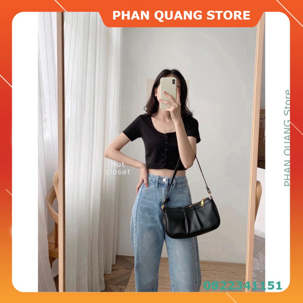 👗 ÁO CROPTOP LEN TĂM CÚC DỌC 6 MÀU LOẠI MỚI - CROPTOP CÚC NGỰC TÍM XANH MINT HOT - mẫu mới PQ-Shop